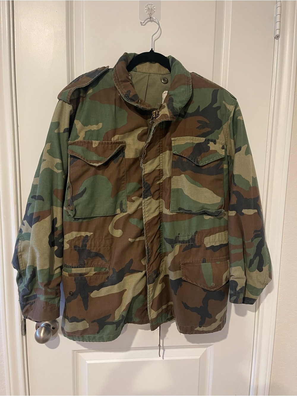 Classic Men's Woodland Camo Field Jacket - Green Camo
